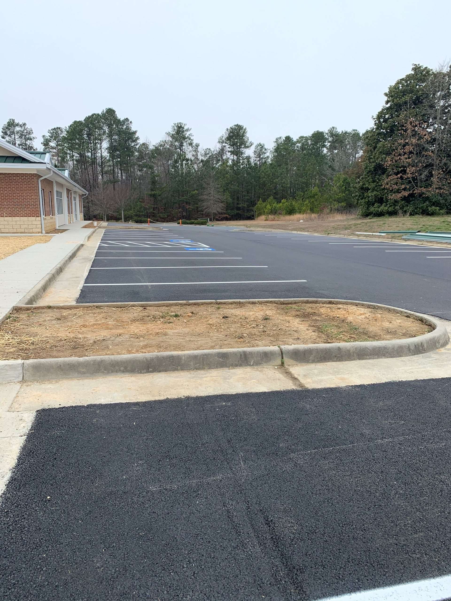 Finished parking lot for Eagle Telecommunications