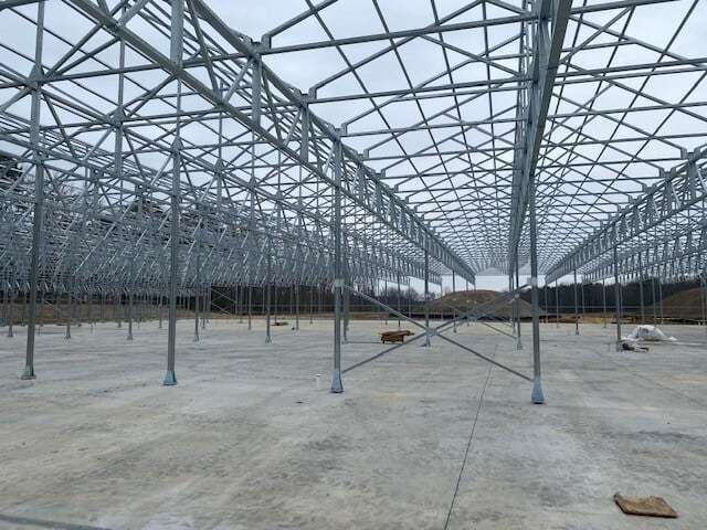 GreenWell Growers structure for greenhouse